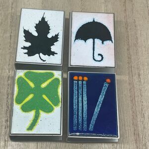 Set of Enamel Hand Painted on Metal Vintage Matchbox Slide Covers Cases